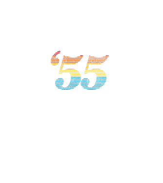 Retro Birthday 1955 model negru pe tricou