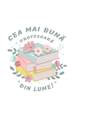 Cea mai bună profesoară din lume model negru pe tricou