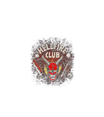 hellfire club stranger things model negru pe tricou