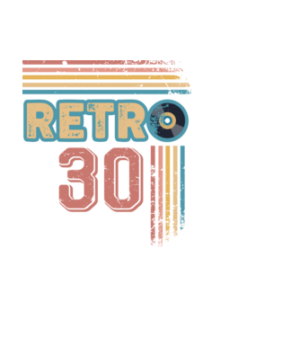 Retro 30 Birthday model alb pe tricou