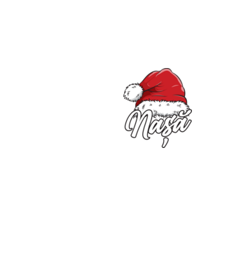nașă Santa Hat model galben neon pe tricou