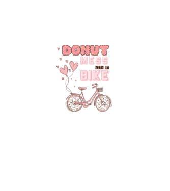 Donut mess with my bike model alb/roșu pe tricou
