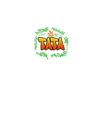Graffiti tata model negru pe tricou