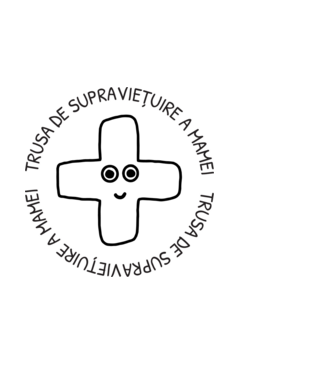 Trusa de supraviețuire a mamei model alb pe tricou