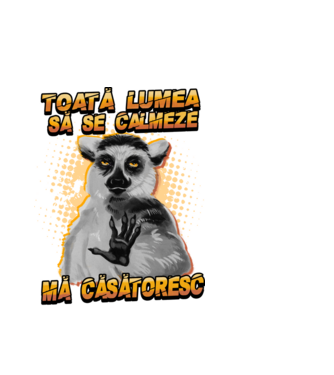 toată lumea - să se calmeze - mă căsătoresc model alb pe tricou