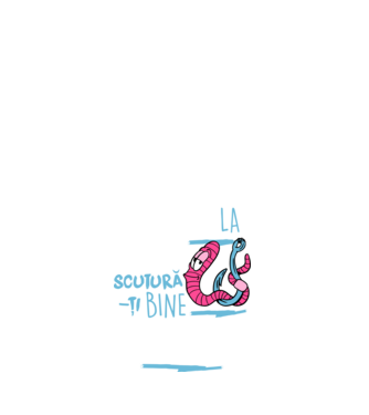 Secretul la pescuit scutură-ți bine viermele model alb pe tricou