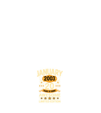 January 2003 20 years of being limited edition model negru pe tricou