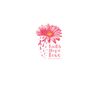 Gerbera faith hope love model negru pe tricou
