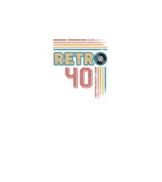 Retro 40 Birthday model alb pe tricou