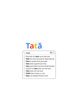 căutare Google Tată model alb pe tricou
