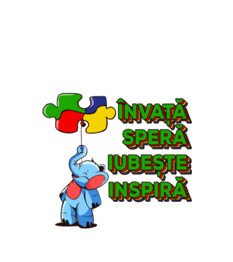 Învață, speră, iubește, inspiră model alb pe tricou