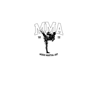 MMA model turcoaz pe tricou