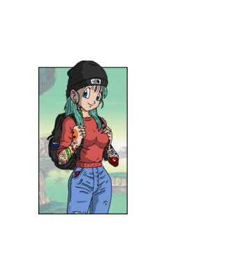 dragon ball bulma model alb pe tricou