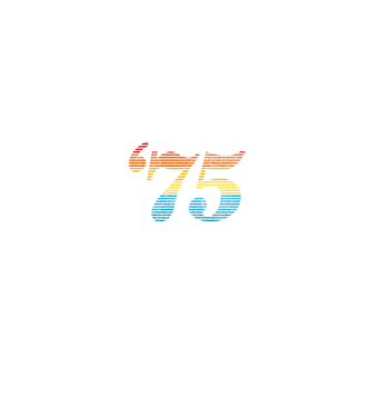 Retro Birthday 1975 model negru pe tricou