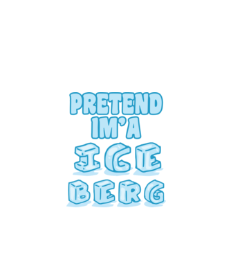 Iceberg carnaval model alb pe tricou