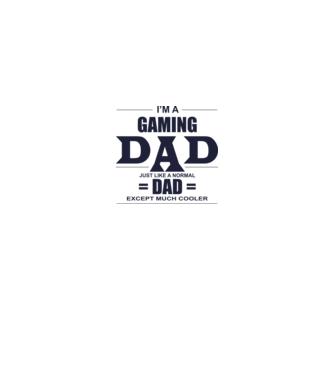 Gaming dad model alb pe tricou