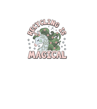 Recycling is magical model negru pe tricou