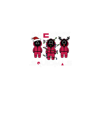 Merry squidmas model negru pe tricou