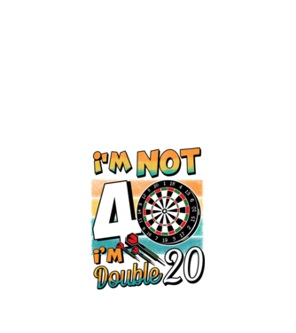 Darts Birthday 40 years old model negru pe tricou