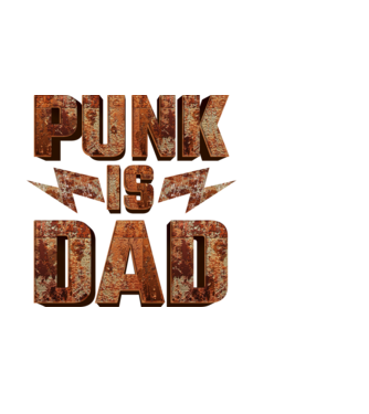 PUNK IS DAD model negru pe tricou