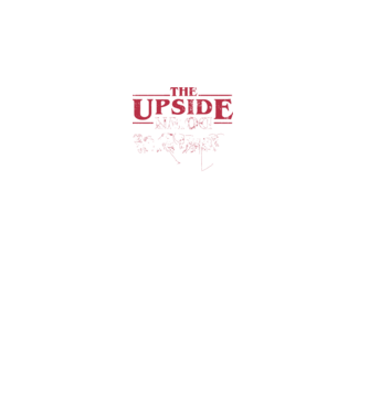 the upside down logo model negru pe tricou