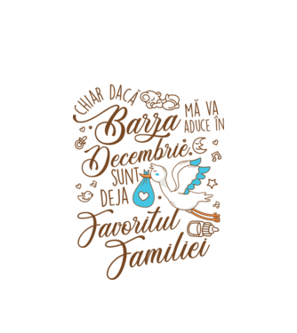 Favoritul familiei DECEMBRIE model alb pe tricou