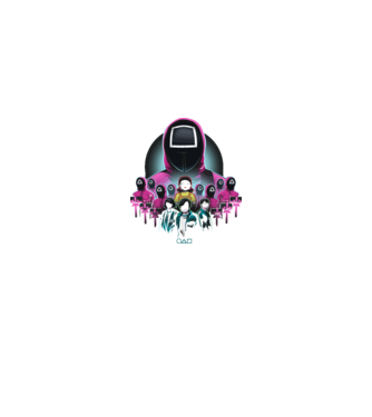 squid game crew model negru pe tricou