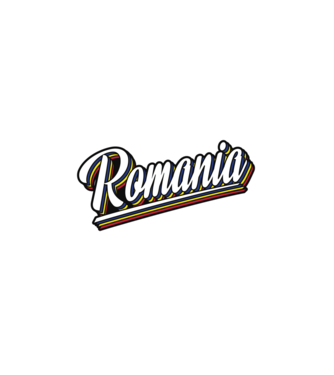 România retro model alb pe tricou