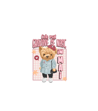 Teddy cele cool girl MAI model alb pe tricou