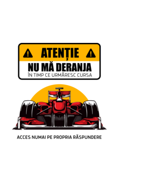 Atenție model negru pe tricou