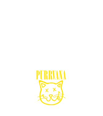 PURRVANA model negru pe tricou
