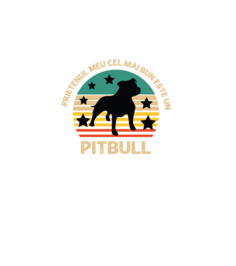 Prietenul meu cel mai bun este un pitbull model turcoaz pe tricou