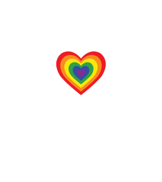 inimă lgbtq model negru pe tricou