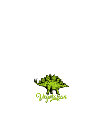 Vegetarian model alb pe tricou