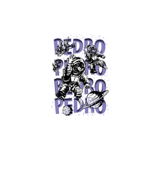 SPACE PEDRO model negru pe tricou