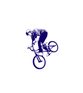 BMX stunt model gri pe tricou