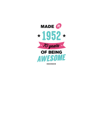 MADE in 1952 model alb pe tricou