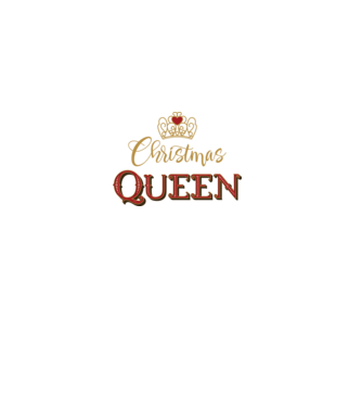 Christmas Queen model negru pe tricou