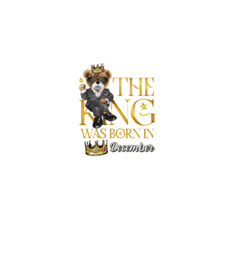 The king was born int DECEMBER model negru pe tricou