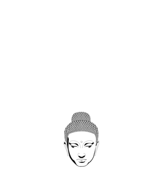 buddhas head model alb pe tricou
