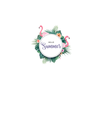 Hello summer model alb pe tricou