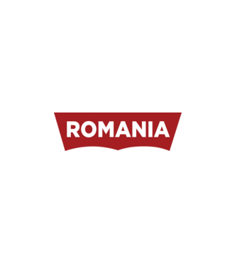 România levis model alb pe tricou