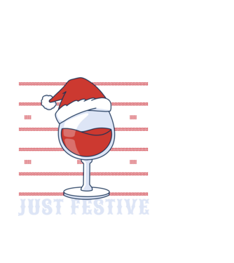 Not drunk just festive ugly sweater model alb pe tricou