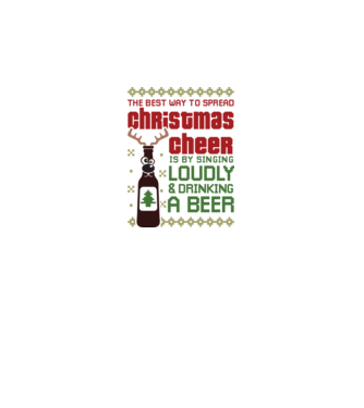 Christmas cheer beer pulovăr urât model alb pe tricou