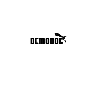 demodog logo black model alb pe tricou