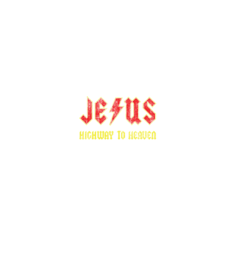 JESUS HIGHWAY TO HEAVEN model negru pe tricou