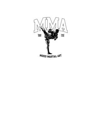 MMA model negru pe tricou