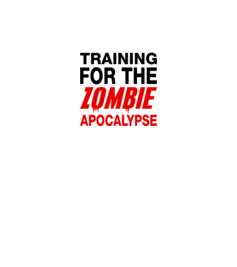 training for the zombie apocalypse model alb pe tricou