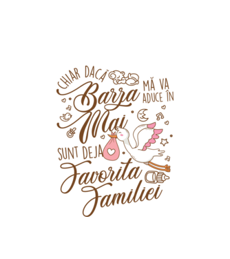 Favorita familiei MAI model alb pe tricou