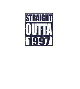 Straight Outta - 1997 model galben pe tricou